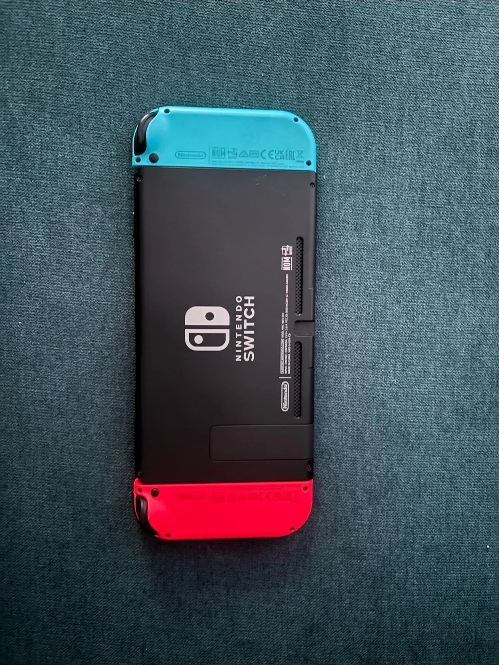 Nintendo Console with Neon Blue & Neon Red Joy-Con